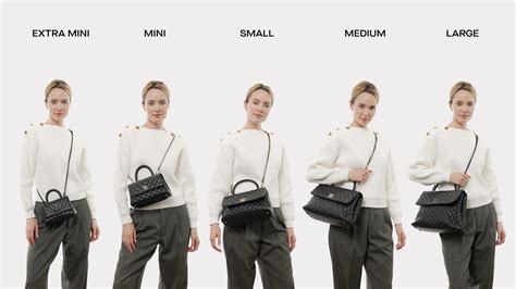 chanel flap bag with handle size